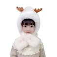 thumbnail image 1 of Chapeau pour Enfants Bois de Cerf Couleur Contrastée Automne Hiver Coupe-Vent avec Rabat d'Oreille pour Extérieur, 1 of 10