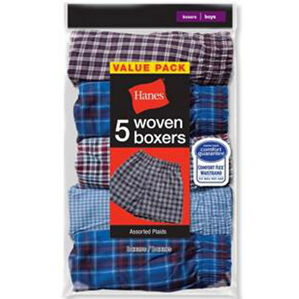 Hanes - Men's 5 Pack Fashion Plaid Boxer - Walmart.com - Walmart.com