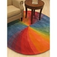 thumbnail image 4 of EORC Lollipop Hand-Tufted Wool Contemporary Swirl Rug, 4' Round, 4 of 4