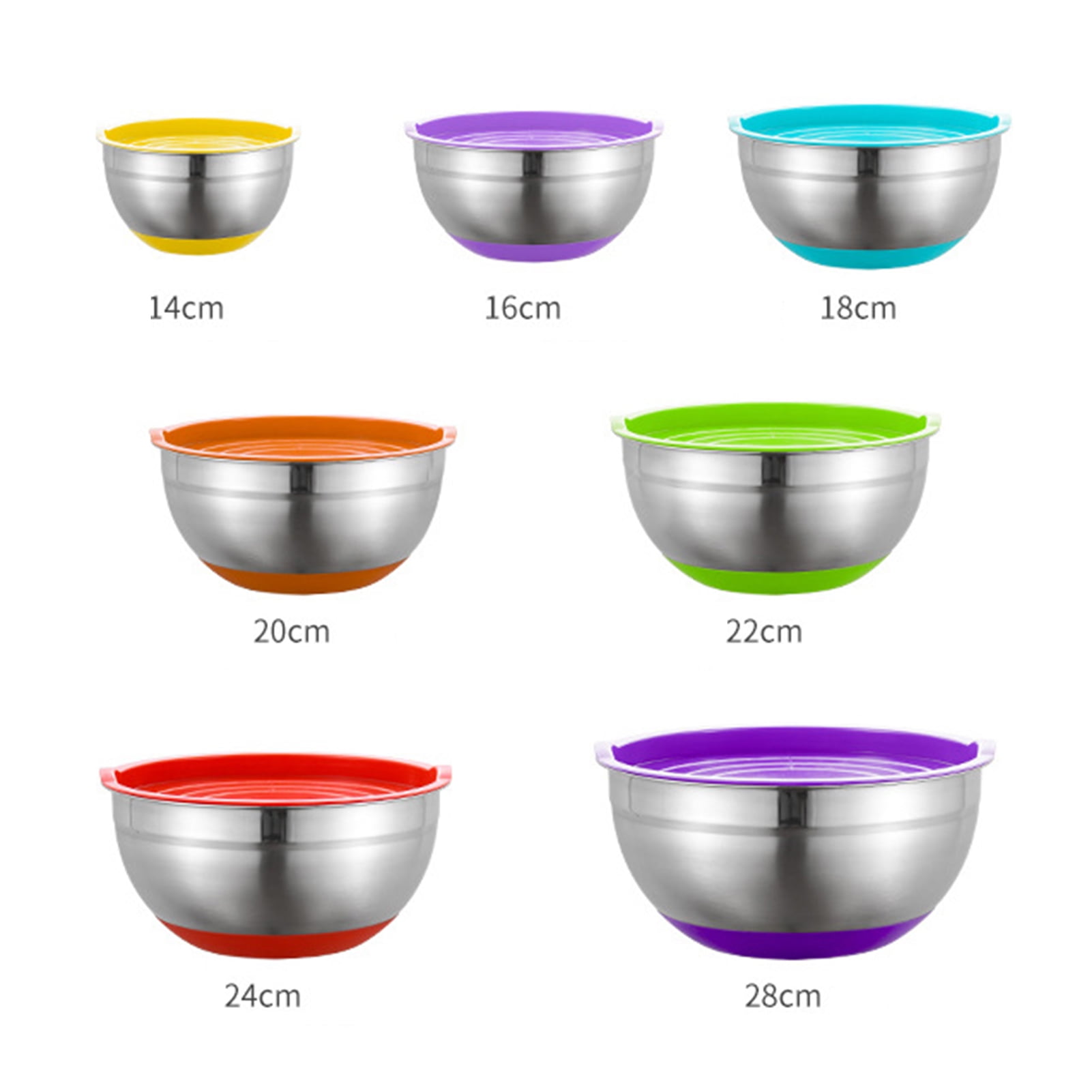 22Pcs Mixing Bowls with Airtight Lids, Stainless Steel Mixing Bowls fo