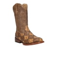 thumbnail image 2 of Roper Boys Bird Blocks Ostrich Square Toe Cowboy   Mid Calf Western Boots, 2 of 5