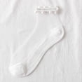 thumbnail image 2 of Puntoco Clearance Women Mesh Ladies Solid Patchwork Thin Socks Women’S Stockings White, 2 of 2