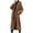 Brown, variant on Herrnalise Women's Double Breasted Pea Coat Winter Mid-Long Trench Coat with Belt Brown,M