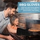 thumbnail image 2 of Guantes de cuero resistentes al calor y al fuego, ideales para chimenea, estufa, horno, parrilla, soldadura, barbacoa y como agarradera., 2 of 7