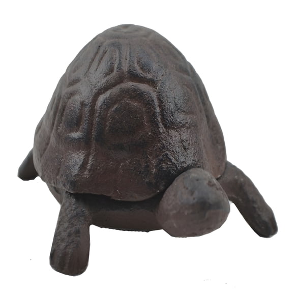 LAMIRO Turtle Hide A Key Box - Distressed Brown Cast Iron