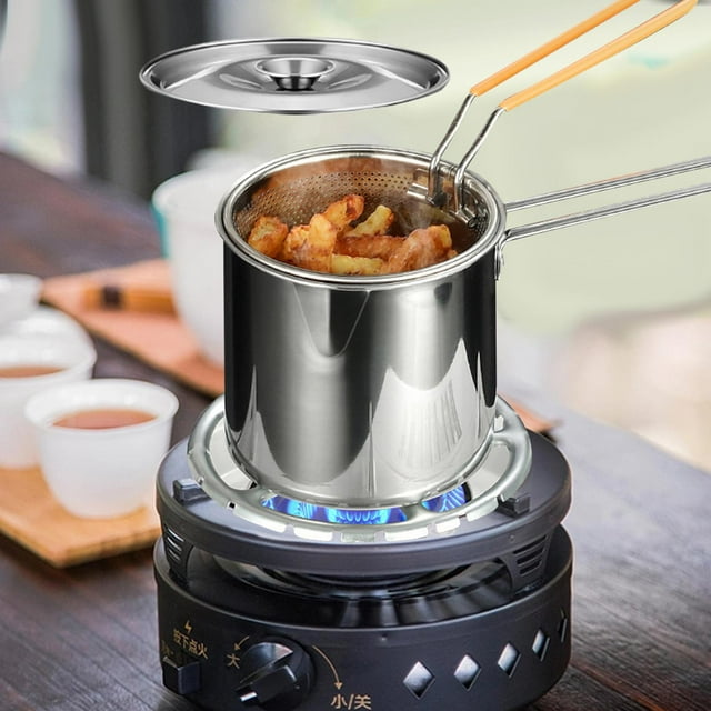 Juego de freidora BLESIY Olla para cocinar cacerola para leche cesta para freír multiusos freidora japonesa Tempura