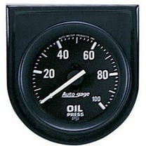 AUTO METER 2332 2IN OIL PRESS, 0-100 PSI, IN STEEL PANEL, BLACK
