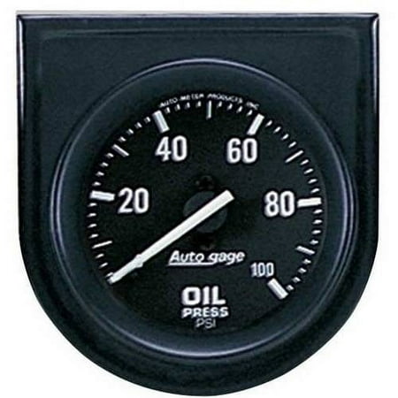 AUTO METER 2332 2IN OIL PRESS, 0-100 PSI, IN STEEL PANEL, BLACK