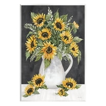 Stupell Industries Country Sunflowers Vase Blossom Petals Graphic Art Unframed Art Print Wall Art, Design by Cindy Jacobs