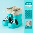 thumbnail image 2 of Huowey Rain Boot For Girls Anti-Slip Soles Cute Cartoon Graphic Lightweight Outdoor Ankle Booties Waterproof Rubber Booties,Blue,4-5 Years, 2 of 5