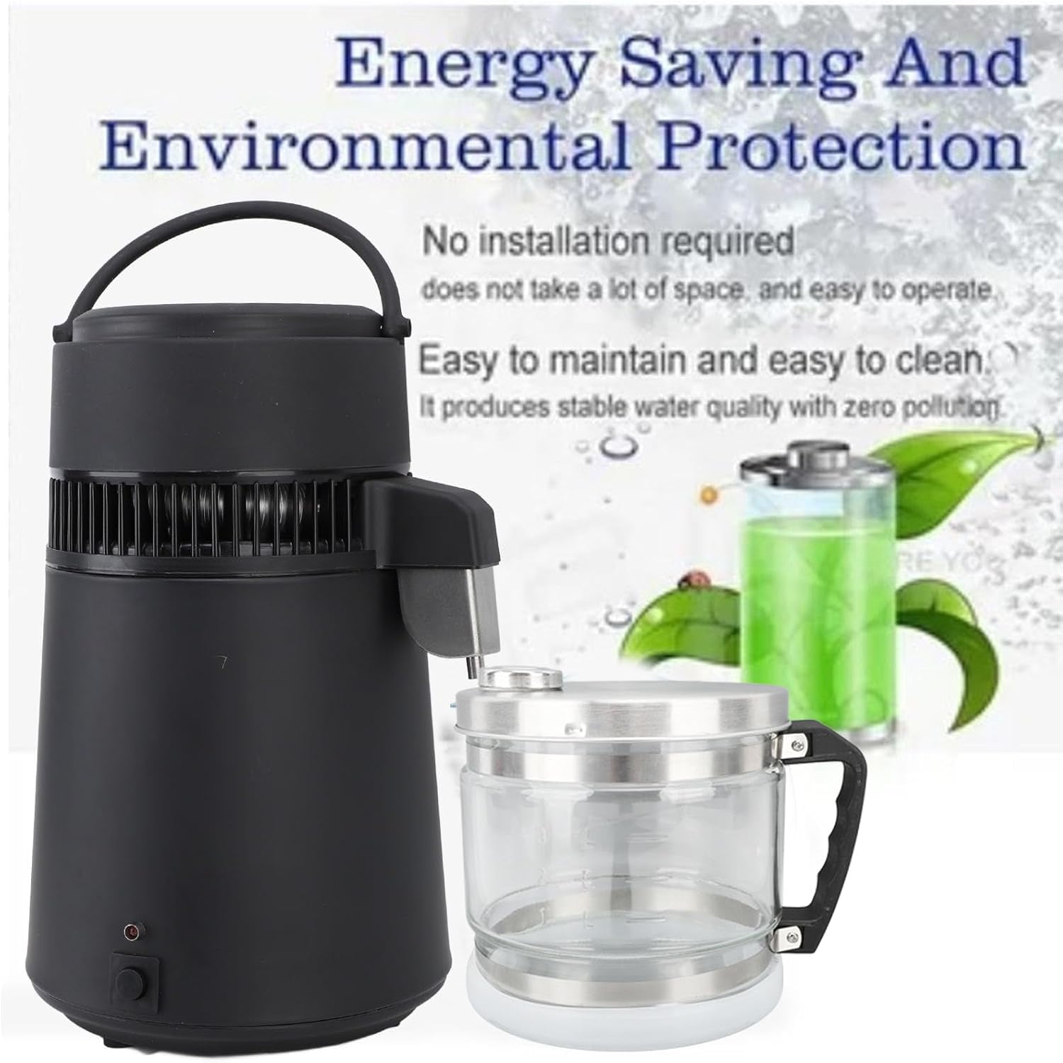 Megahome Stainless Steel Water Distiller - Glass Collection