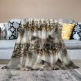 thumbnail image 2 of PRATYUS Hedgehog Throw Blanket, Atelerix Albiventris Photography with Mother and Love and Family Theme, Flannel Accent Piece Soft Couch Cover for Adults 50x60in, 2 of 6