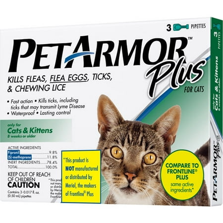 PetArmor Plus Flea & Tick Protection For Cats, 3-month supply