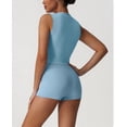 thumbnail image 6 of PISONIC Women Two Piece Workout Sets Tank Top and High Waist Booty Lifting Shorts Gym Yoga Active Outfits, 6 of 8