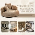 thumbnail image 4 of MOONMISS Chenille High Back Lazy Boy Sofa with Throw Pillows for Adults and Children, Indoor Outdoor, Caramel, 4 of 5