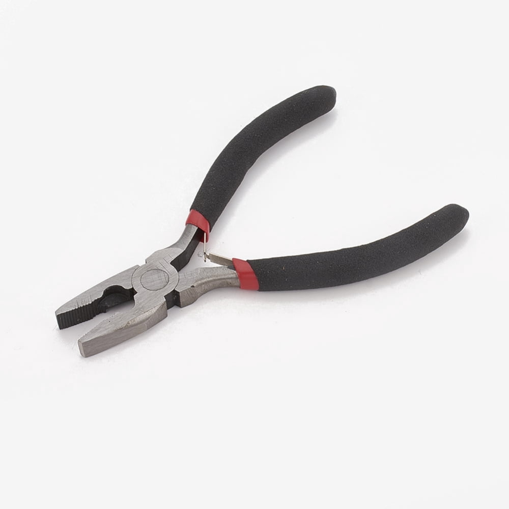 1set 45# Carbon Steel Jewelry Plier Sets including Wire Cutter Plier Bent Nose Plier and Side Cutting Plier Black 28x18x1.5cm 5pcs/set