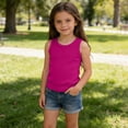 thumbnail image 4 of FAIWAD Girls Tank Tops Summer Sleeveless Ribbed Knit Tops Kids Dance Workout Shirts Casual Basic Undershirts, 4 of 9