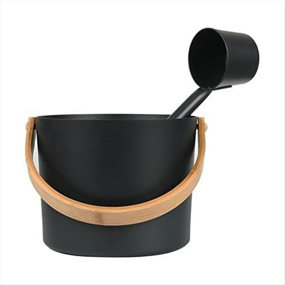 Finnish Sauna Aluminum Bucket, Long-Handled Spoon Set, Sauna Bucket, Bathroom, Sauna Steam Room Accessories