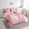thumbnail image 3 of Castle Fairy Geometric Lines 7Pcs Bedding Comforter Set for Teens Boys Women Girls,Abstract Gradient Watercolor Queen Bedding Sets Super Cozy,Minimalist Stripes Queen Sheet Sets, 3 of 8