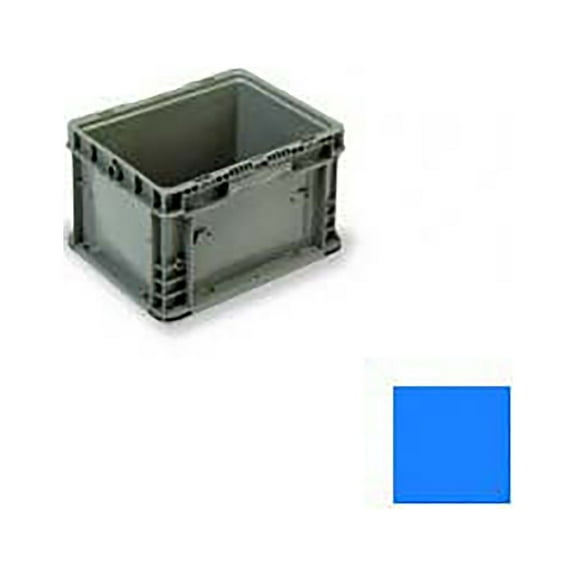 ORBIS Stakpak Modular Straight Wall Container 12""L x 15""W x 9-1/2""H Blue Poly