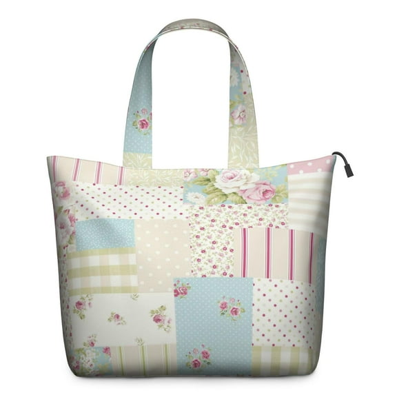 Pioneer Flower Floral Print Pattern Travel Tote Bags for Women Carry On,Large Weekender Bags for Women Travel,Multi Functional Duffle Bag for Work,Shopping,Sports