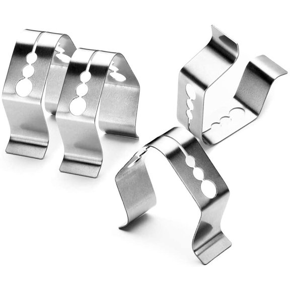 YAOAWE 4 Set Metal Clips Holder for Grill/Oven, Thermometer Meat Probe Clips, BBQ Ambient Temperature Probe Clips