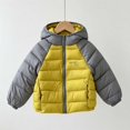 thumbnail image 6 of Kogui Kids Colorblock Puffer Jacket Hooded Zip-Up Warm Winter Coat with Raglan Sleeves Boys Girls 3T 4T (Yellow,3-4 Years), 6 of 8