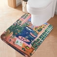 thumbnail image 2 of Yayeee Bath Rugs for Bathroom Floor Set of 2 Non Slip Fluffy Soft Absorbent Mat, Green Window, 2 of 7