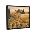 thumbnail image 3 of Stupell Industries Italian Villa Autumn Sunflower Field Yellow Green Jet Black Framed Floating Canvas Wall Art, 24x30, by Marilyn Hageman, 3 of 8