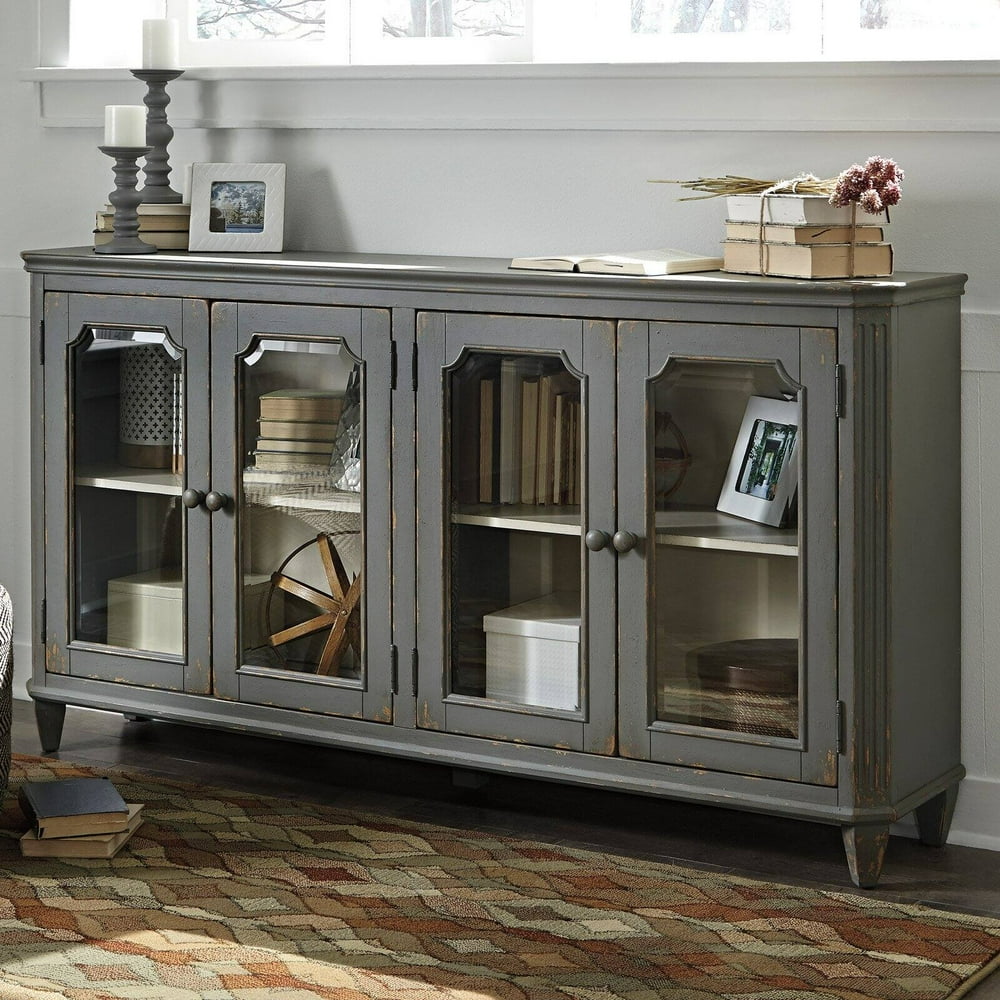 Signature Design by Ashley Mirimyn Sideboard with 4 Glass Doors