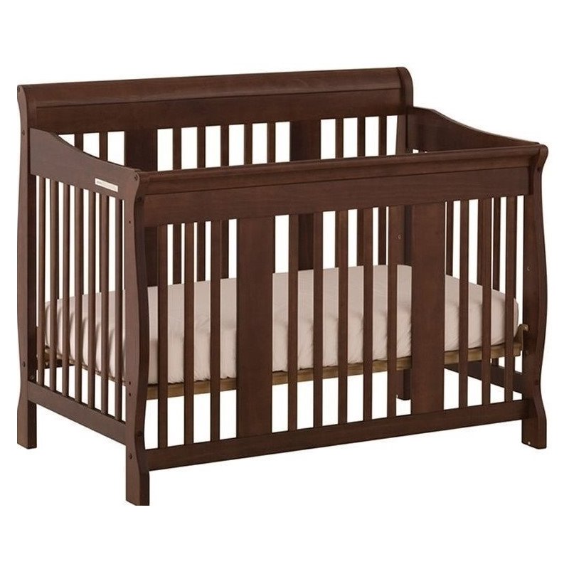 Pemberly Row 4in1 Convertible Crib in Espresso Easily Converts to