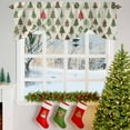 thumbnail image 3 of Christmas Tree Tie Up Valances Curtain, Hand Painted Cartoon Trees Linen Texture Adjustable Rod Pocket Short Window Treatment Tie Up Curtains Valances for Kitchen Living Room Bathroom 60x18 Inches, 3 of 9