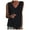 Black, variant on Hauaitttt Women's Linen Tank Top Casual V Neck Solid Color Sleeveless Summer Basic Camisole Knit Top Women Must Haves for Women Baggy Fitted Cropped Shirt Barbell Tops Womens Oversized Must Haves