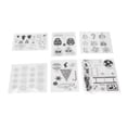 thumbnail image 2 of Sellos Transparentes, Pareja Calavera Mapa De Silicona Tarjeta De Viaje Hacer Sellos 6 Hojas Para álbum De Fotos Para álbum De Recortes Cergrey Clear Stamps, 2 of 8