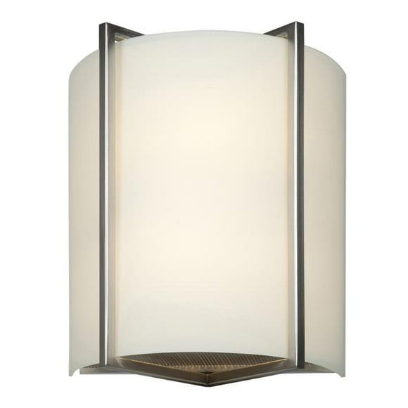 Access Lighting 20451LEDDLP-BS-OPL 9 in. Vecteur A Mené la Lumière d'Applique d'Ada avec l'Appareil de Mur de 2 Lumières&44; Acier Brossé