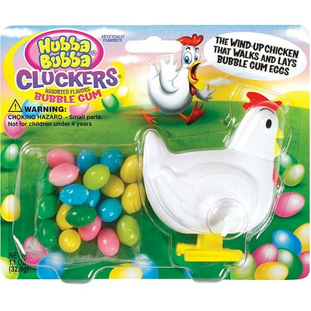 Hubba Bubba Easter Cluckers the Wind-Up Chicken Bubble Gum Dispenser, 1.1 oz