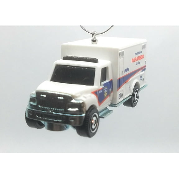 Christmas Ornament for International Ambulance Paramedic Truck White