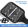 thumbnail image 3 of VEHHE Shower Head with Hose 1.5M, 7 Spray Modes Shower Head Rain Shower with Stop Button, Water Saving Square Shower Head with Adjustable Universal Bracket (Silver), 3 of 8