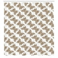 thumbnail image 3 of Brown Paisley Shower Curtain, Zentangle Look Butterfly Animals Delicate Rhythmic Pattern in Autumn Tones, Fabric Bathroom Set with Hooks, 69W X 75L Inches Long, Umber White, by Ambesonne, 3 of 3