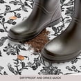 thumbnail image 2 of Black Flower Door Mat Indoor Outdoor, Vintage Farmhouse Boho Leaf Spring Plant Non Slip Welcome Mat with Rubber Backing, Absorbent Fabric Front Door Mats Entryway Rug for Home Patio Entrance 16"x24", 2 of 8