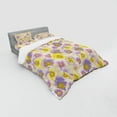 thumbnail image 3 of Ambesonne Floral Bedding Set 3 Pcs, Hand Drawn Pansy Garden, Twin XL, Lavender Lilac Yellow, 3 of 3