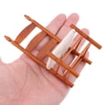 thumbnail image 3 of Silla de madera en miniatura para muebles de casa de muñecas, accesorios de comedor, escala 1/12 marrón, 3 of 9