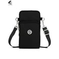 thumbnail image 4 of PULLIMORE Womens Small Crossbody Shoulder Bags Casual Nylon Phone Purse Handbag Wallet (Black), 4 of 9