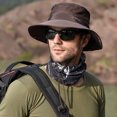 thumbnail image 3 of Sombrero Bucket Malla Transpirable Sombreros de Playa Protección UV para Hombres Mujeres ( ) Café, 3 of 5