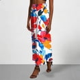 thumbnail image 5 of Axiiglly Satin Skirts for Women Summer Floral High Waisted Silk Flare Casual Maxi Skirts, S-2XL, 5 of 7