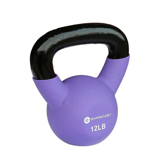 Gymenist, 12lb Neoprene Coated Kettlebell, Single