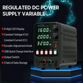 thumbnail image 3 of Riwcyla WANPTEK Bench DC PowerVariable 160V 2A Digital Display Adjustable Switching Regulated Power with Data Storage, Output Switch, USB Quick Port, Short Circuit, Encoder Adjust, 3 of 6
