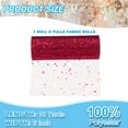 thumbnail image 2 of Uxcell Tulle Fabric Rolls, Fabric Spool Tulle Sparkling Ribbon Netting Sequin for DIY Tutu Skirts Crafts Wedding Burgundy, 2 of 6