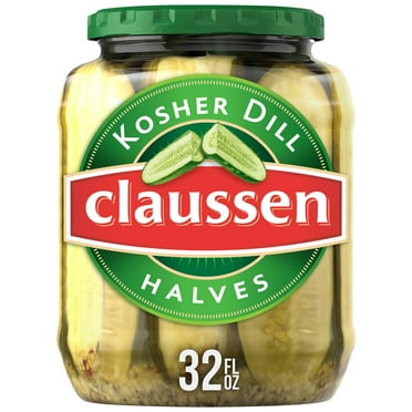 Claussen Kosher Dill Pickle Halves, 32 fl. oz. Jar, No Spice
