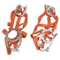 thumbnail image 4 of 1 par/juego de pinzas para zapatos de escalada en hielo para exteriores, 18 dientes, con bolsa portátil impermeable, color naranja L (41-46), 4 of 5